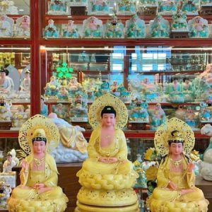 Bộ Tam Thế Phật đá 12" (832) KNQ