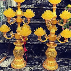 Đèn 7 bông cổ điển lưu ly 65cm XA