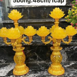Đèn 5 bông cổ điển lưu ly 48cm XA