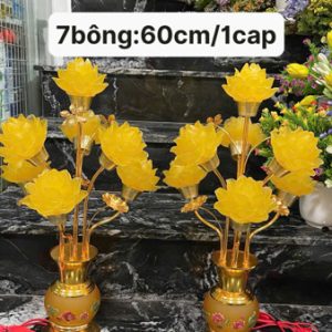 Đèn 7 bông 014 lưu ly 60cm