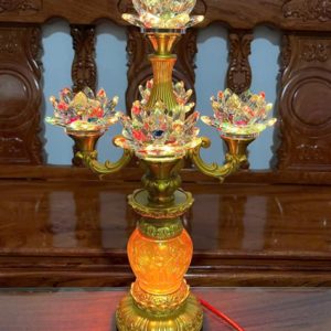 Đèn thờ pha lê 5 bông cổ điển 46cm